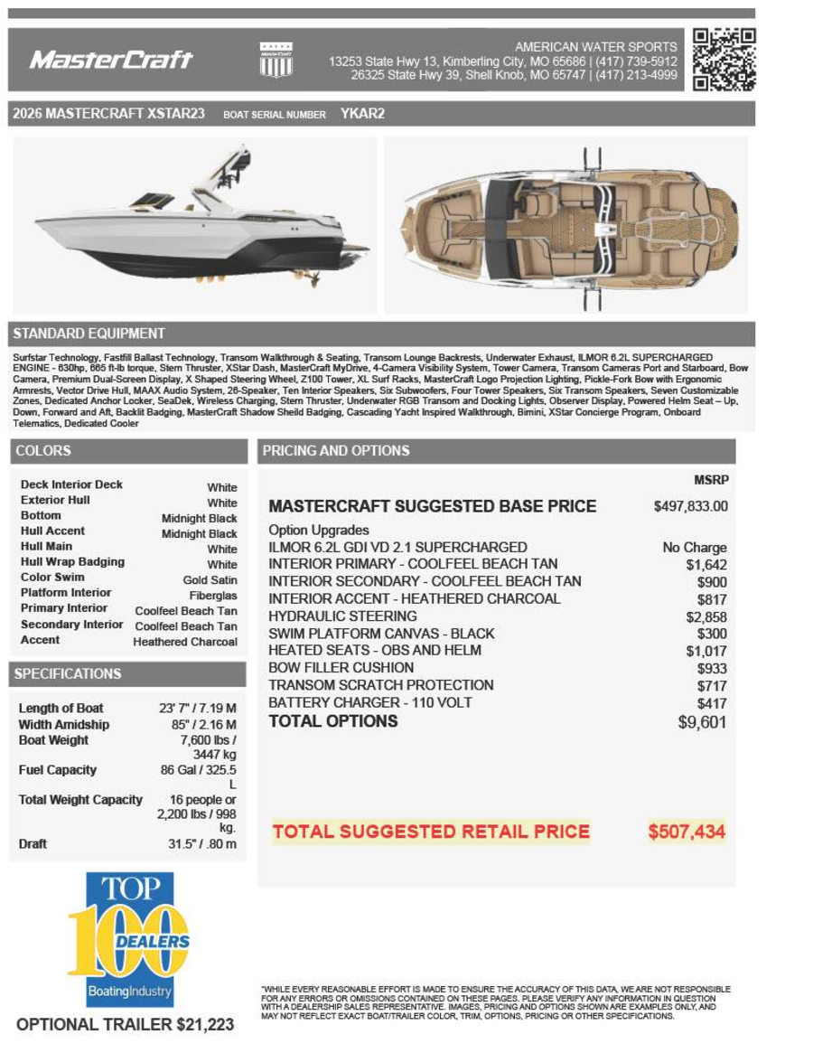 2026 Mastercraft Boats X-Star for sale in Shell Knob, Missouri