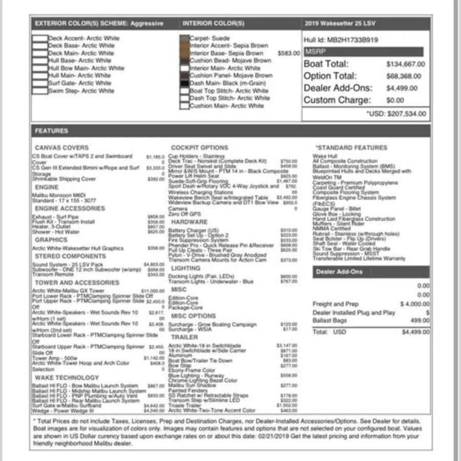 2019 Malibu Boats Wakesetter 25 LSV for sale in Houghton Lake, Michigan