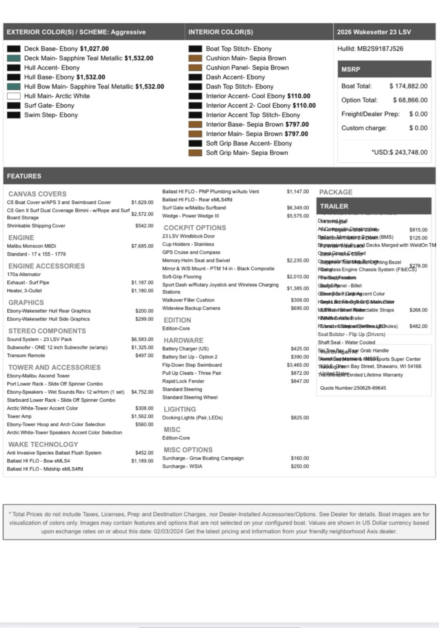 2026 MALIBU Wakesetter 23 LSV w/M6DI & TRL