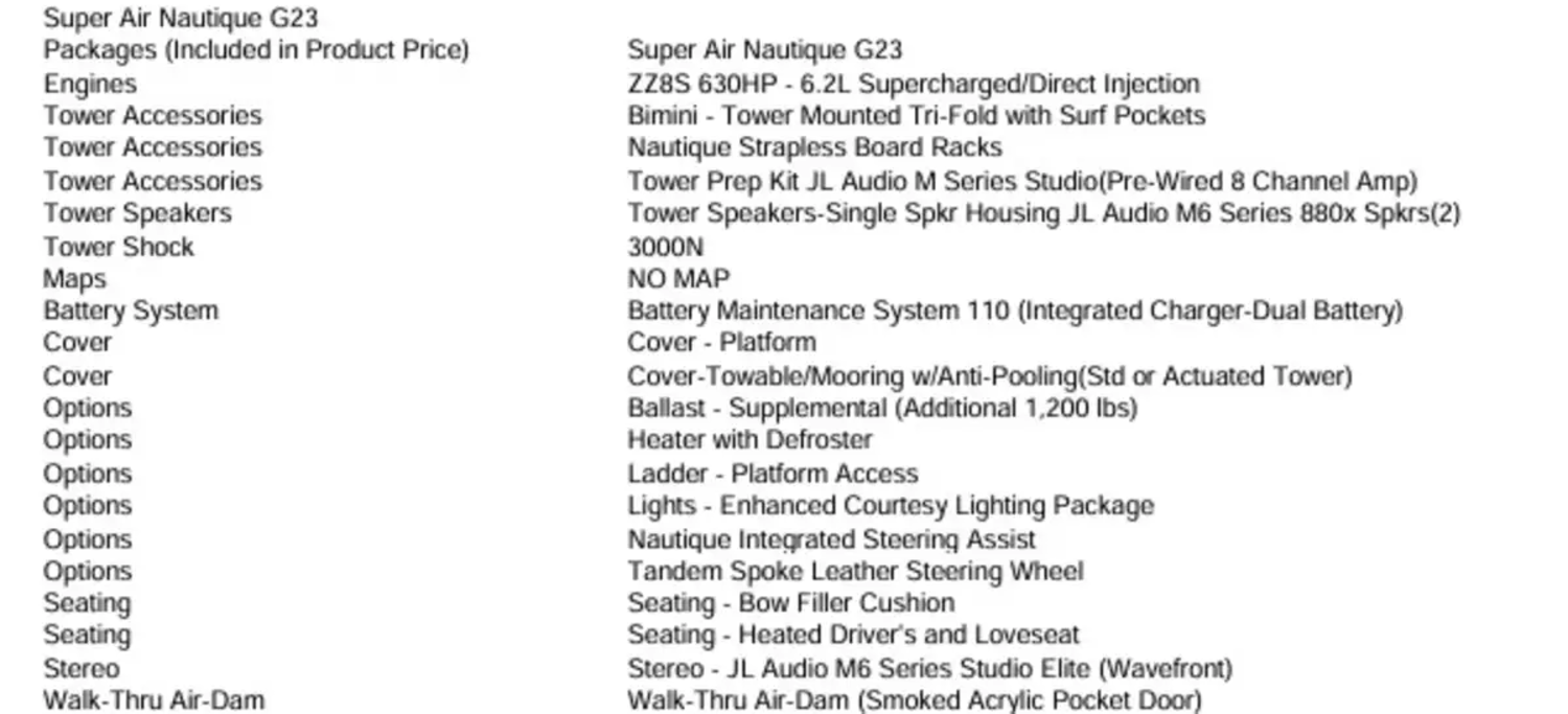 2026 NAUTIQUE G23 W/ZZ8S 630HP SUPERCHARGED POWER PLANT