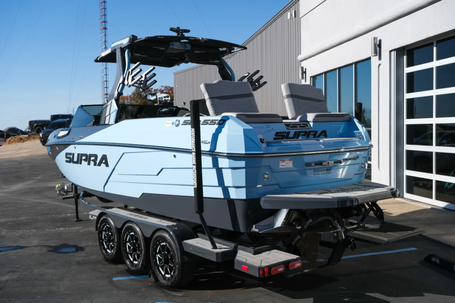 2025 SUPRA SE550 SLATE BLUE WITH POWER BIMINI LOADED  