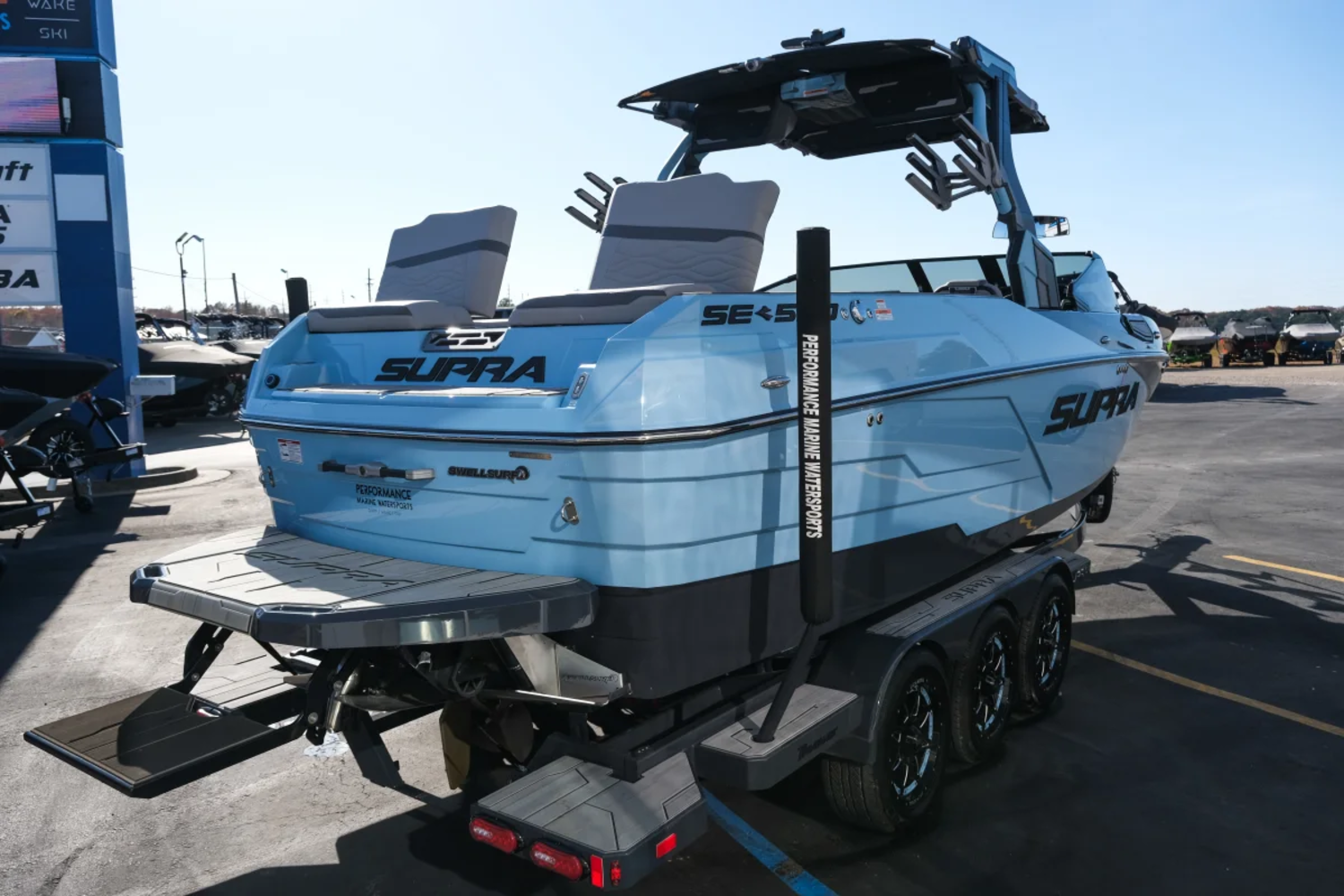2025 SUPRA SE550 SLATE BLUE WITH POWER BIMINI LOADED  