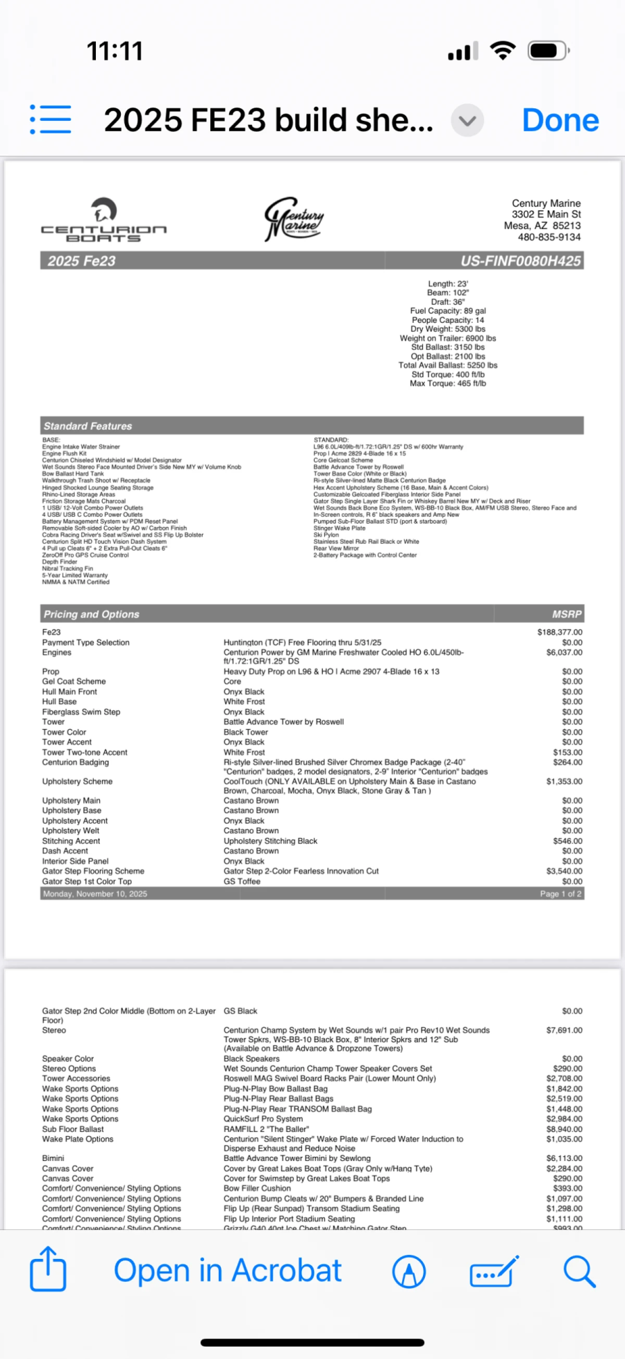 2025 Centurion Boats Fe23 for sale in Page, Arizona