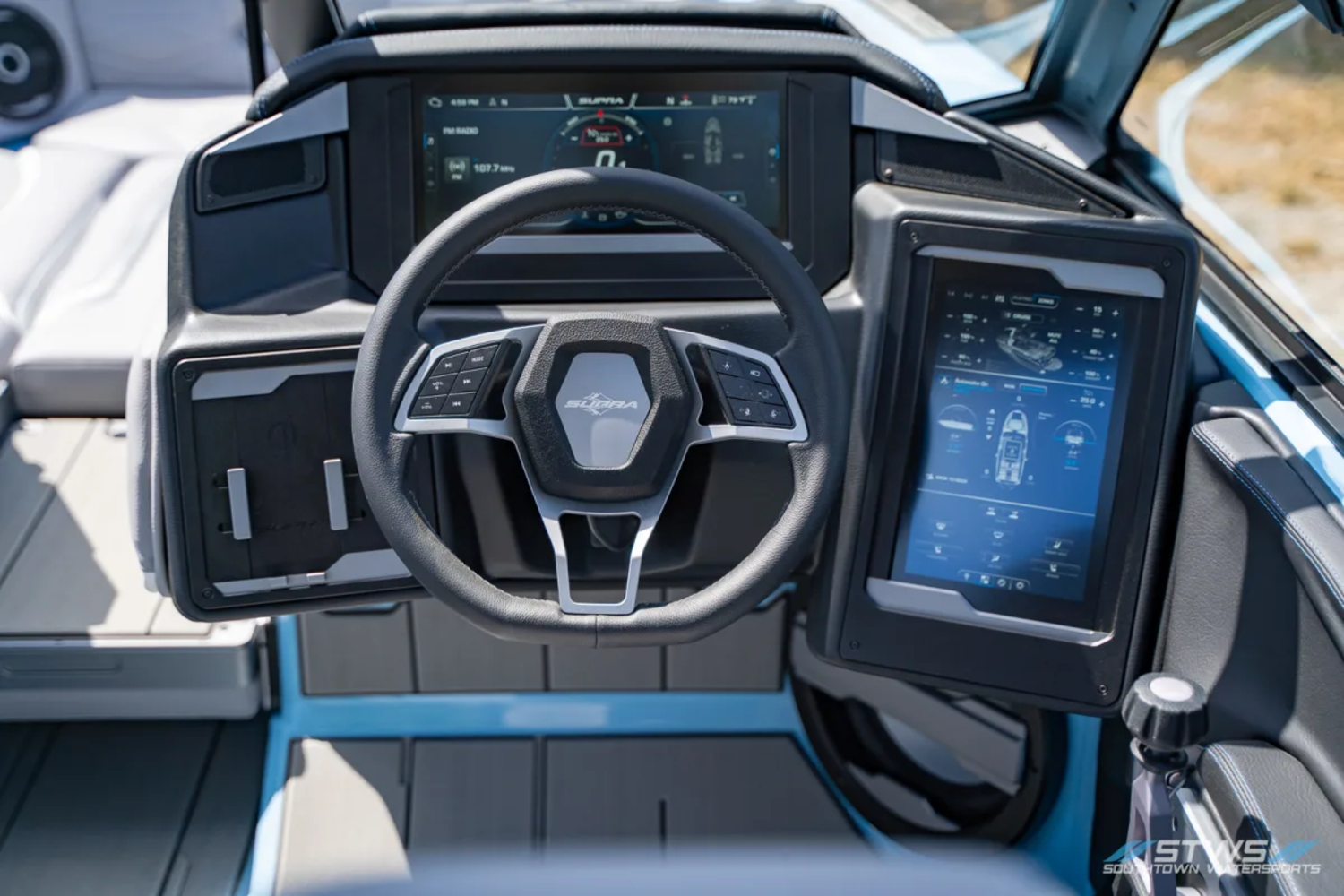 2025 SUPRA SL 450  – Pure White  Slate Blue