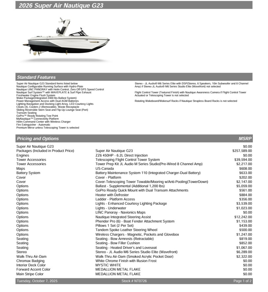 2026 Nautique Boats G23 for sale in Grandview, Missouri