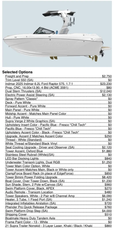 2025 Supra Boats SA for sale in Greensboro, Georgia