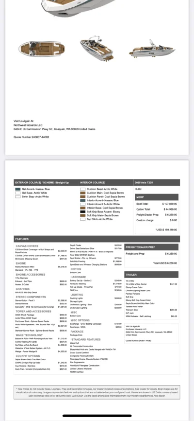 2025 T235 Axis Boats for sale in East Wenatchee Washington