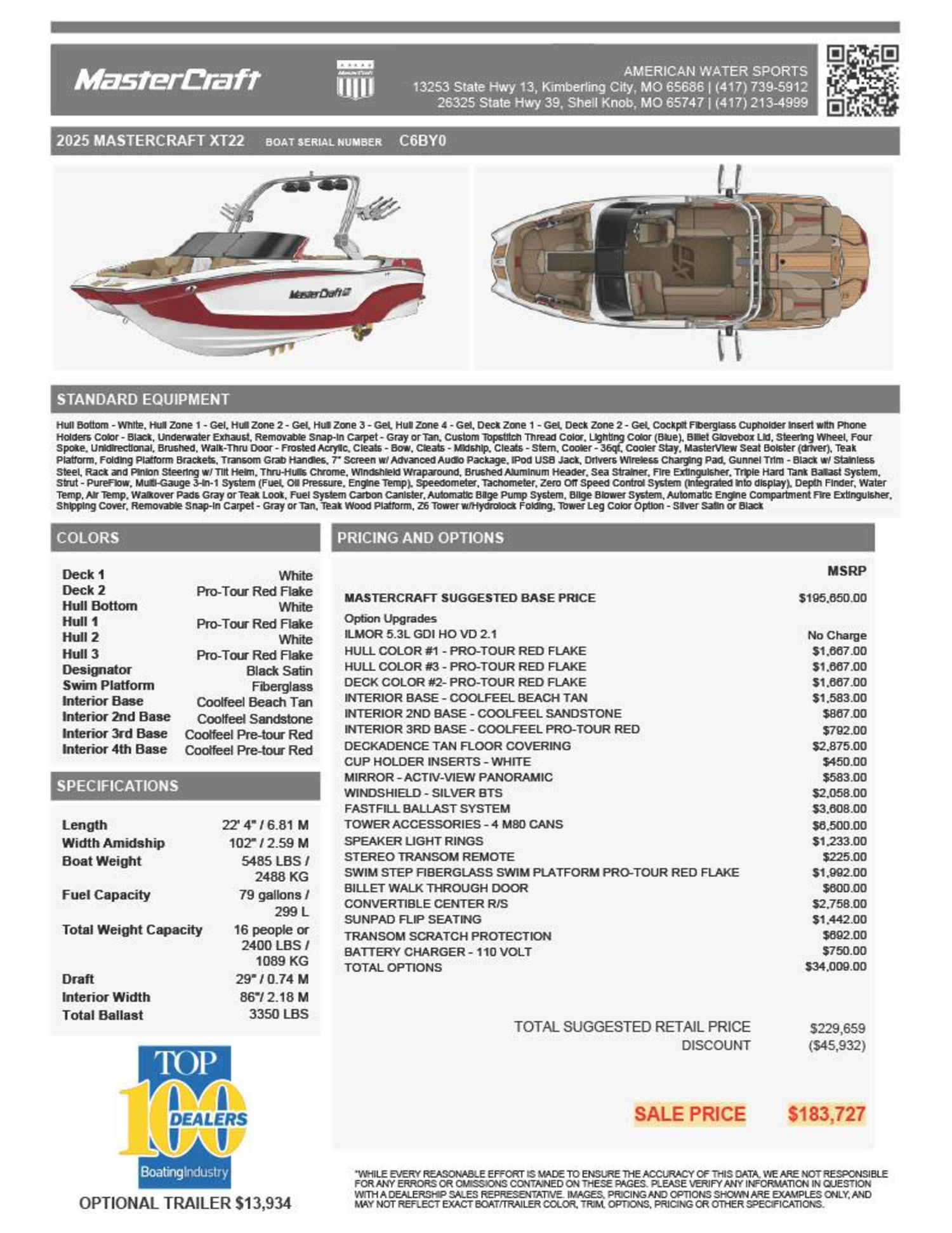 2025 Mastercraft XT22