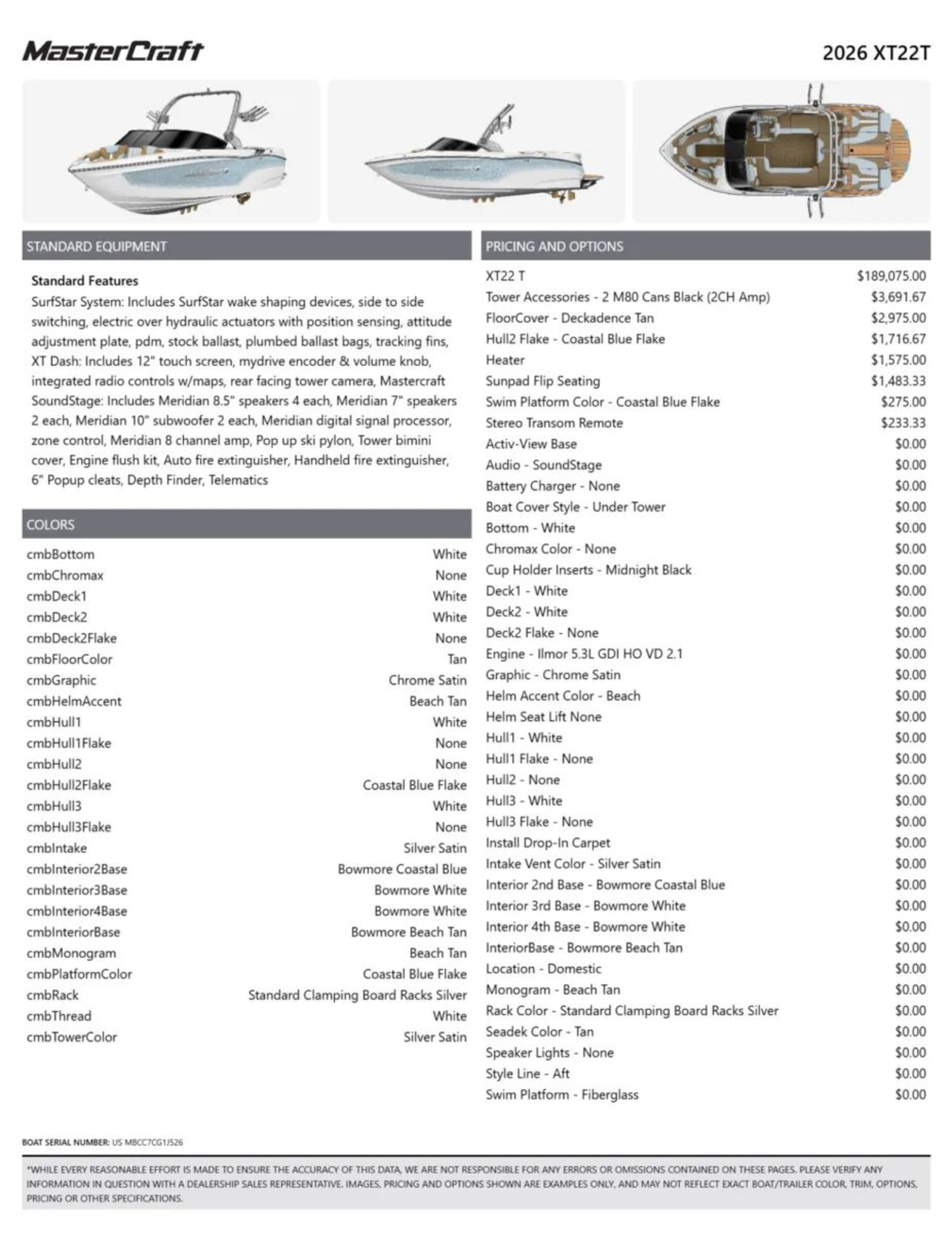 2026 MASTERCRAFT XT22T