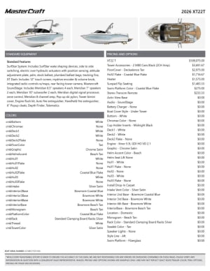 2026 MASTERCRAFT XT22T