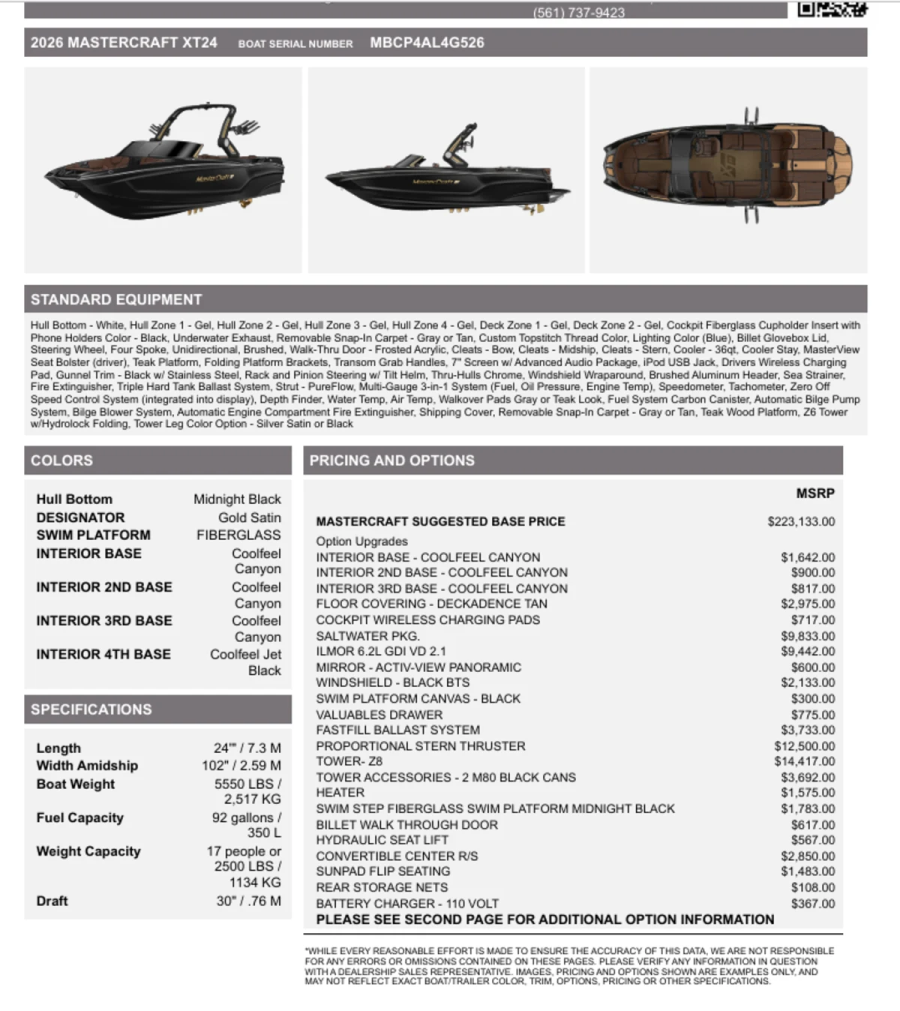 2026 Mastercraft Boats XT24 for sale in boynton beach, Florida