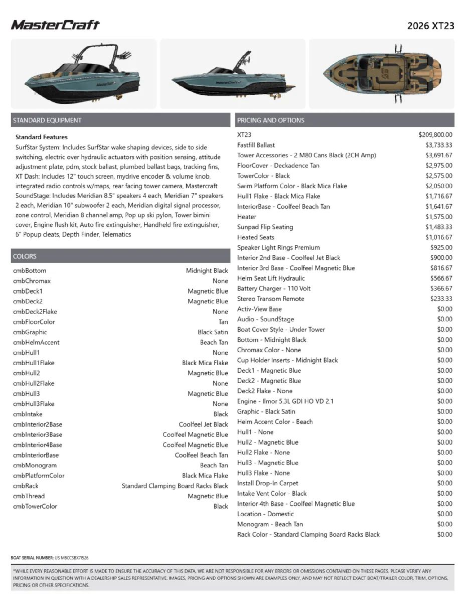 2026 MASTERCRAFT XT23