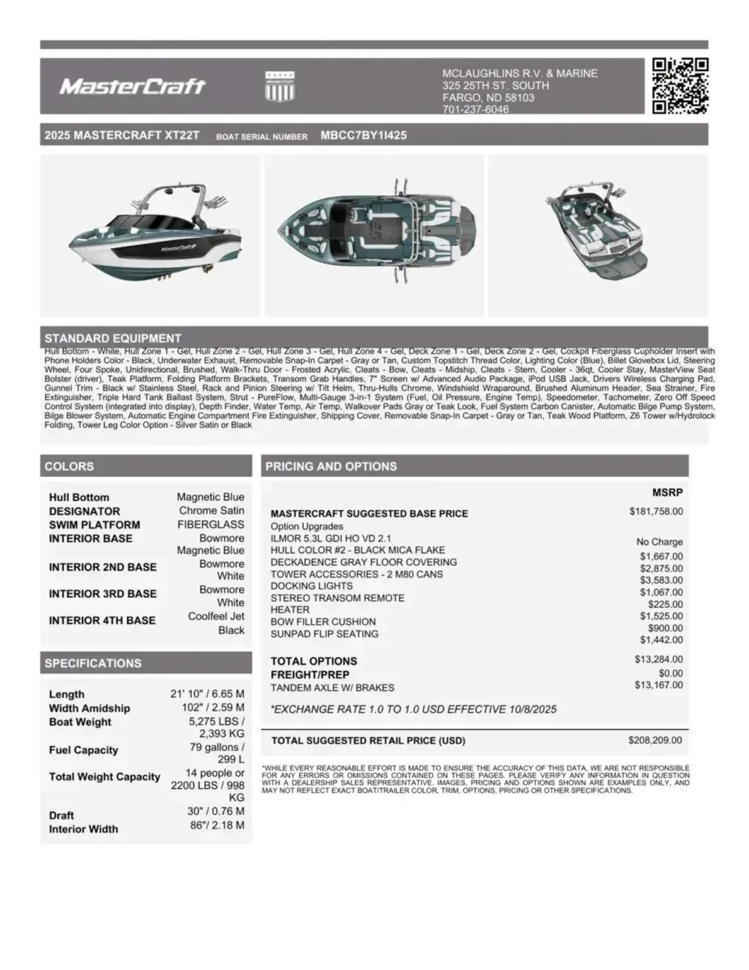 2025 MASTERCRAFT XT22T DEMO