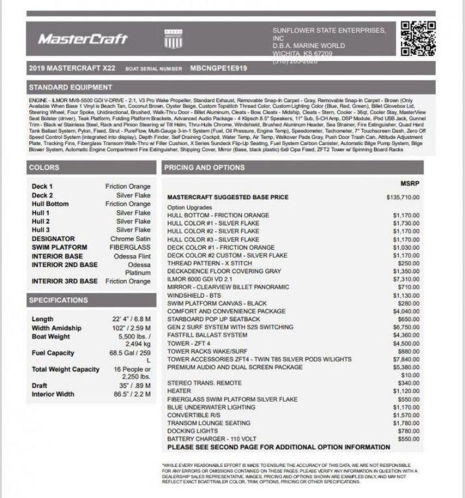 2019 Mastercraft X22