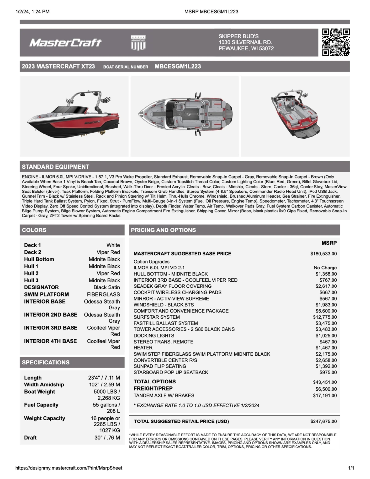 2023 MasterCraft XT23