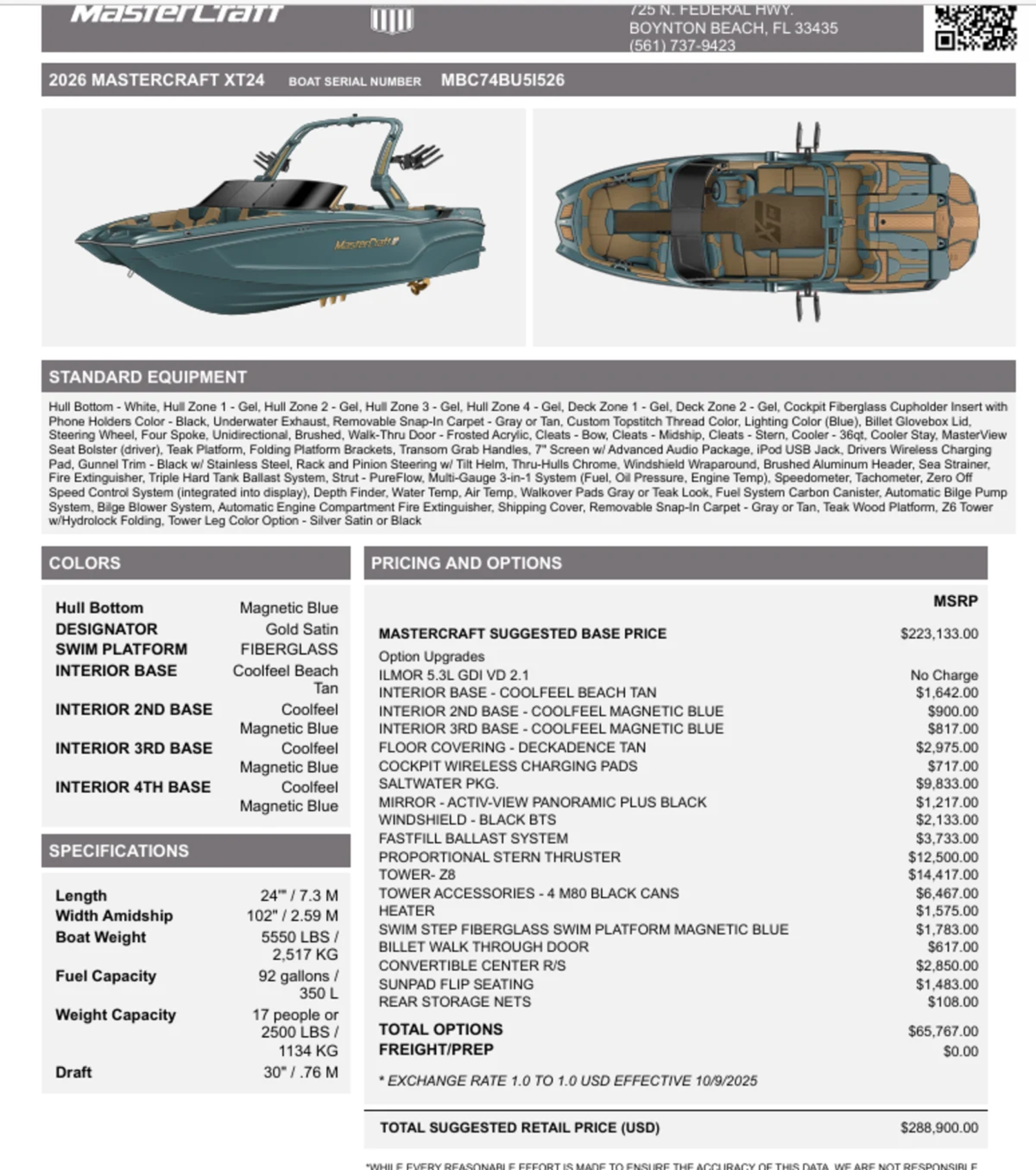 2026 Mastercraft Boats XT24 for sale in boynton beach, Florida