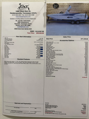 2020 Axis Boats A24 for sale in Nashville, Tennessee