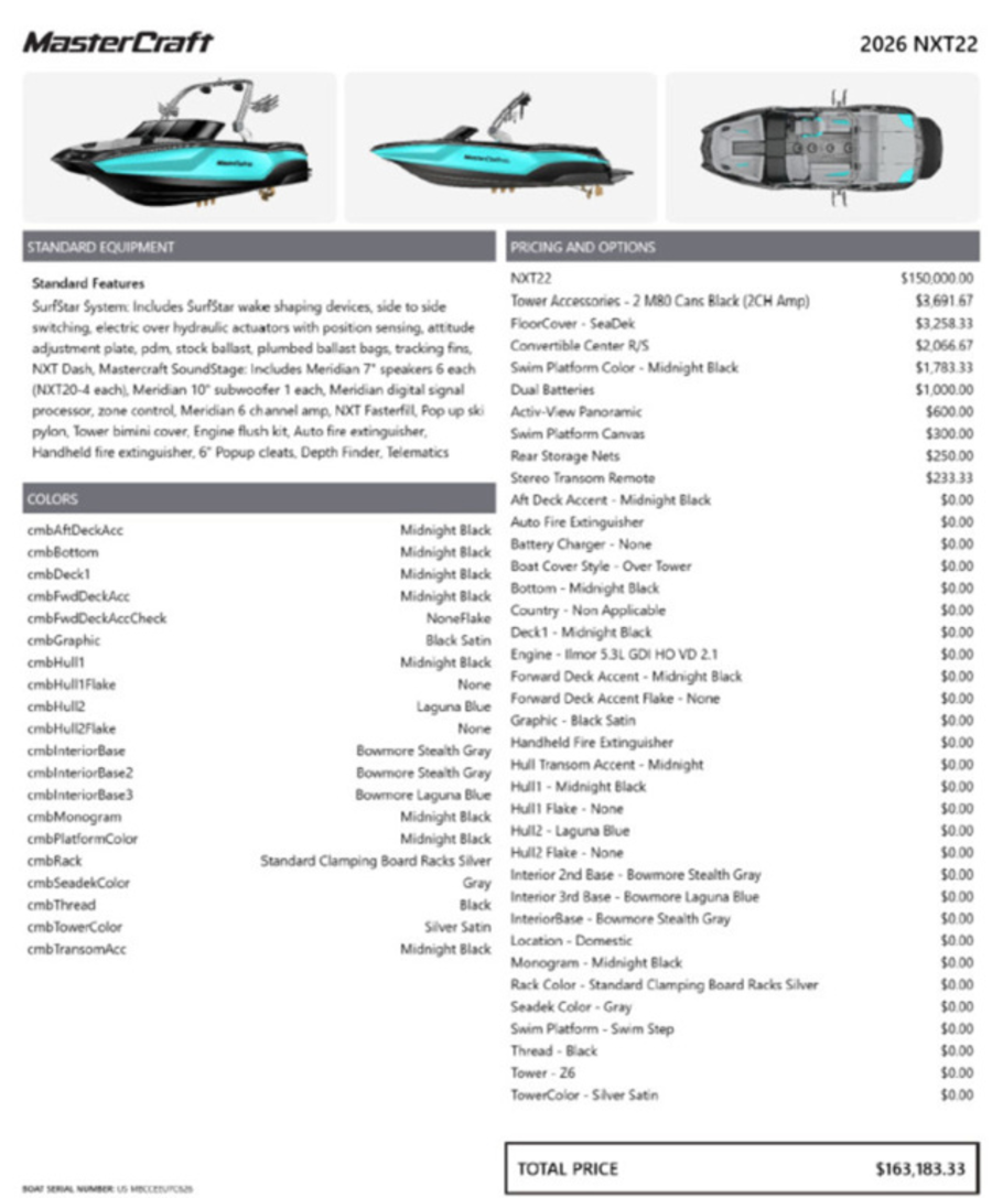 2026 Mastercraft Boats NXT22 for sale in O'Fallon, Missouri