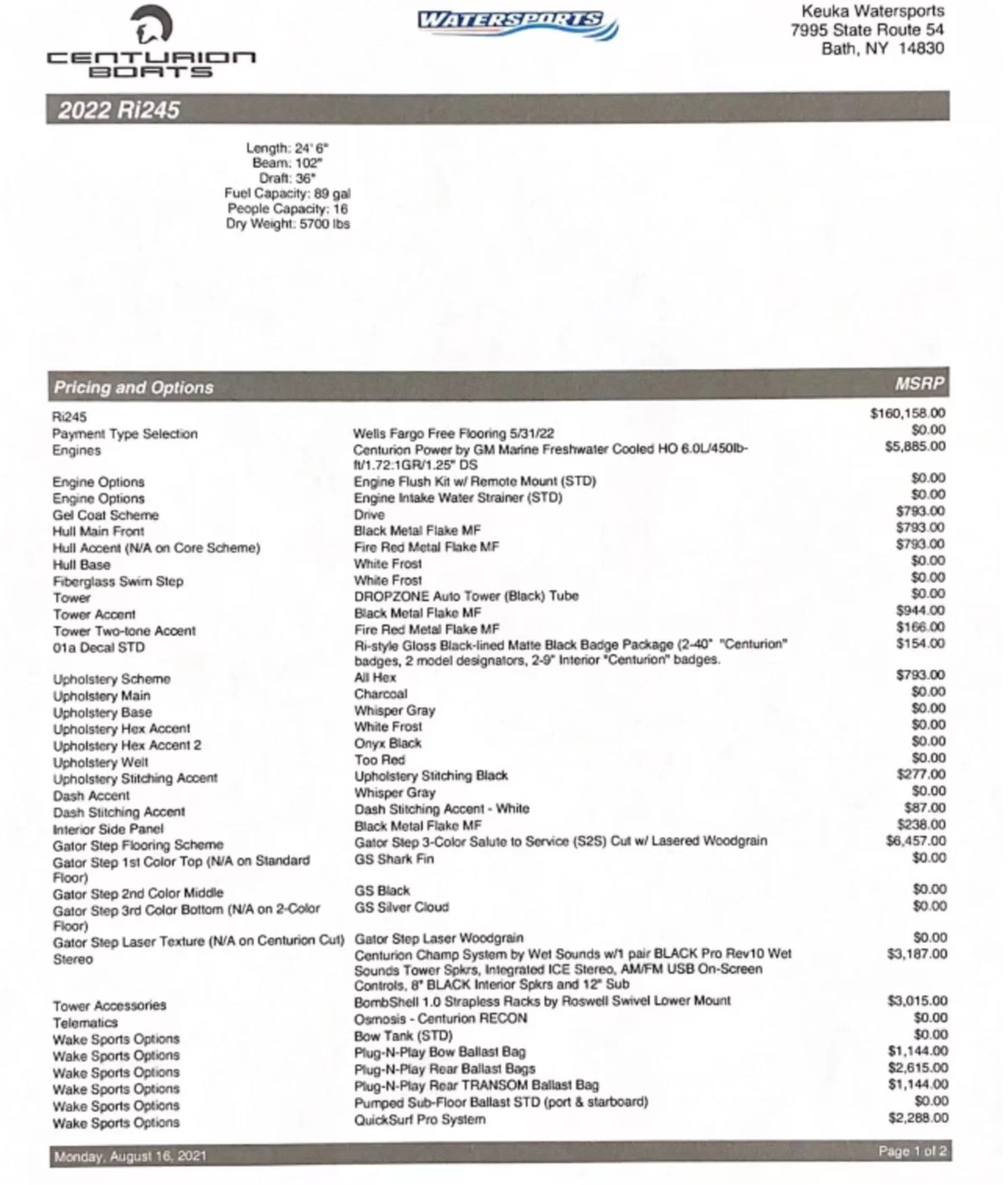 2022 Centurion Ri245 : Salute to Service Edition 