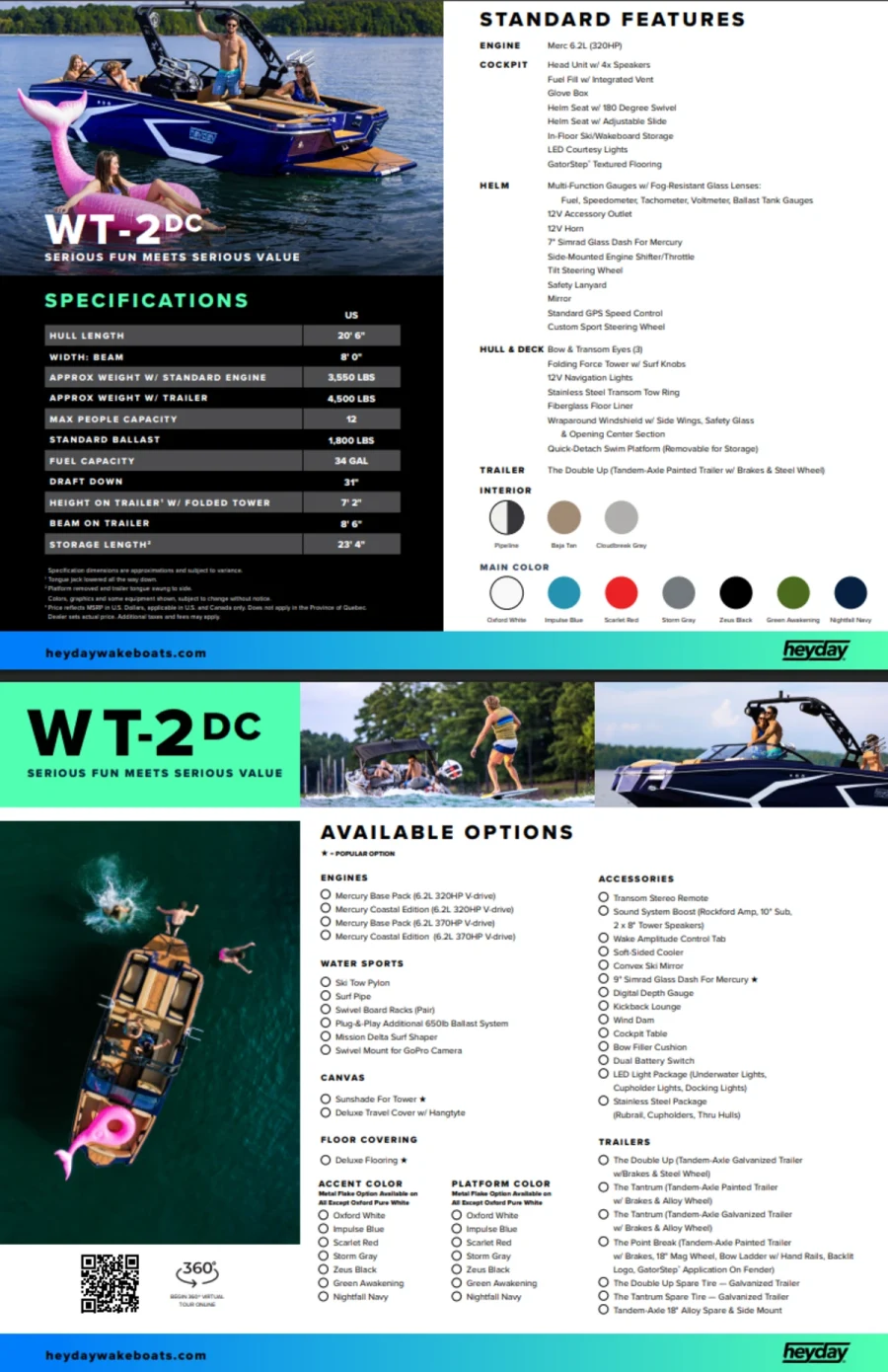 2024 Heyday Boats WT-2DC for sale in Green Bay, Wisconsin