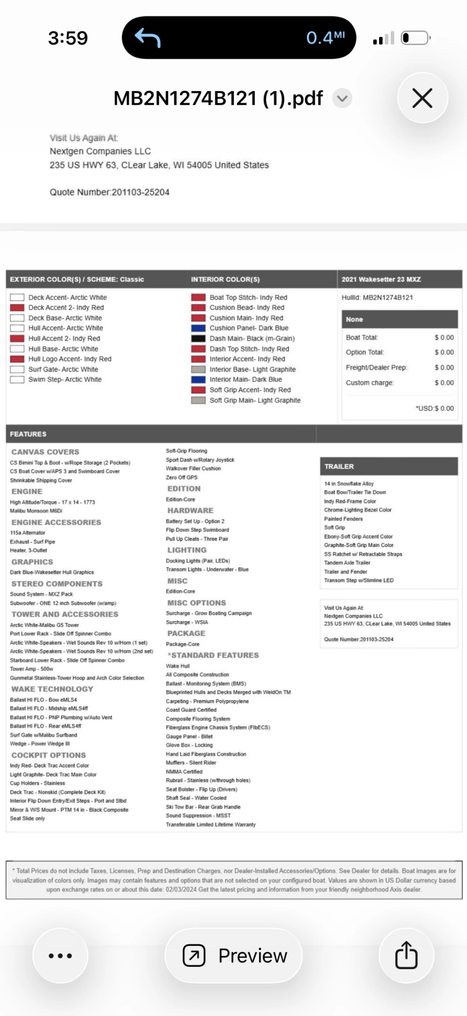 2021 MALIBU 23 MXZ Wakesetter