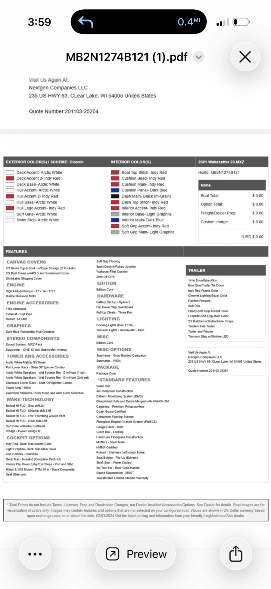 2021 Malibu Boats Wakesetter 23 MXZ for sale in shawano, Wisconsin