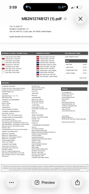 2021 Malibu Boats Wakesetter 23 MXZ for sale in shawano, Wisconsin