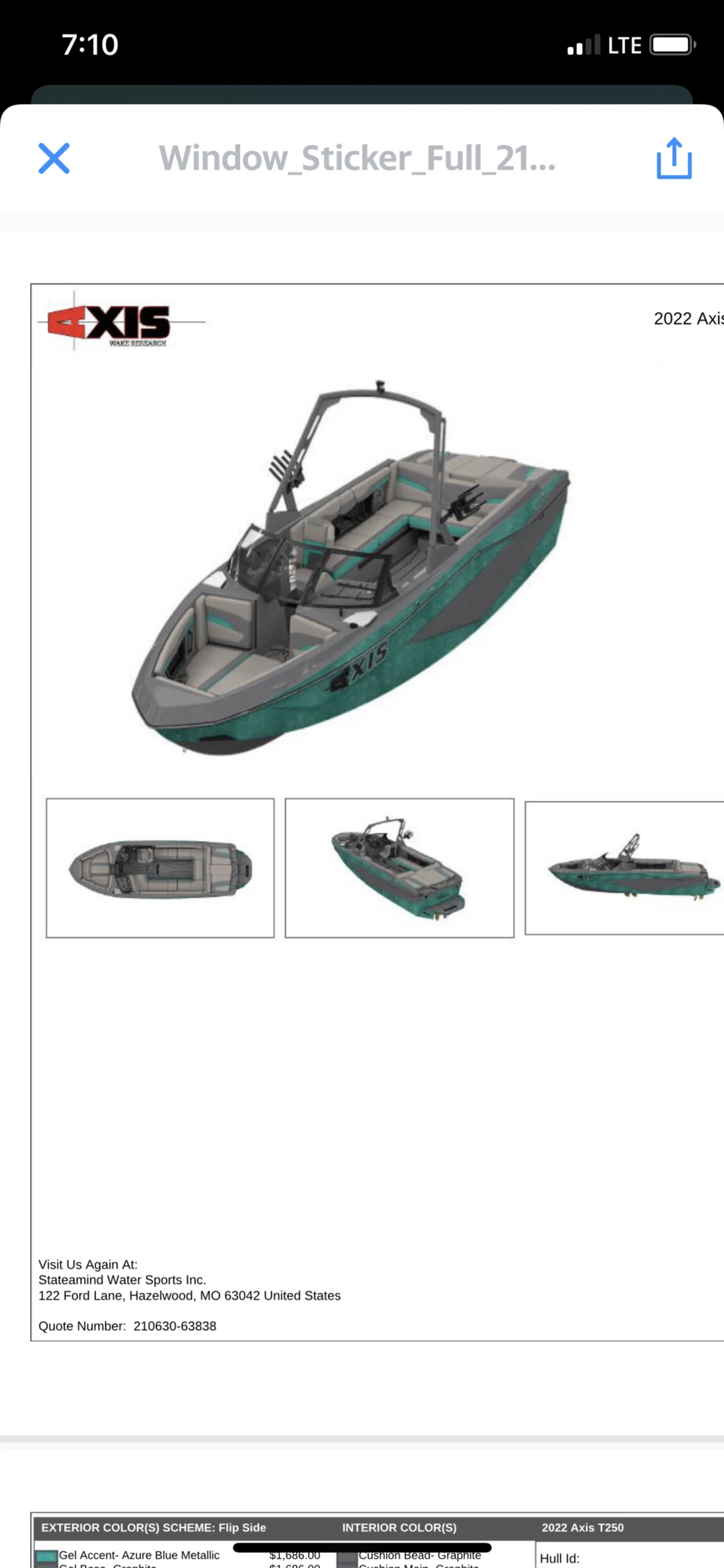 2022 Axis Boats T250