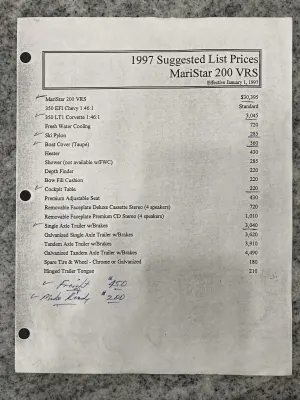 1997 Mastercraft Boats Maristar 200 for sale in tulsa, Oklahoma