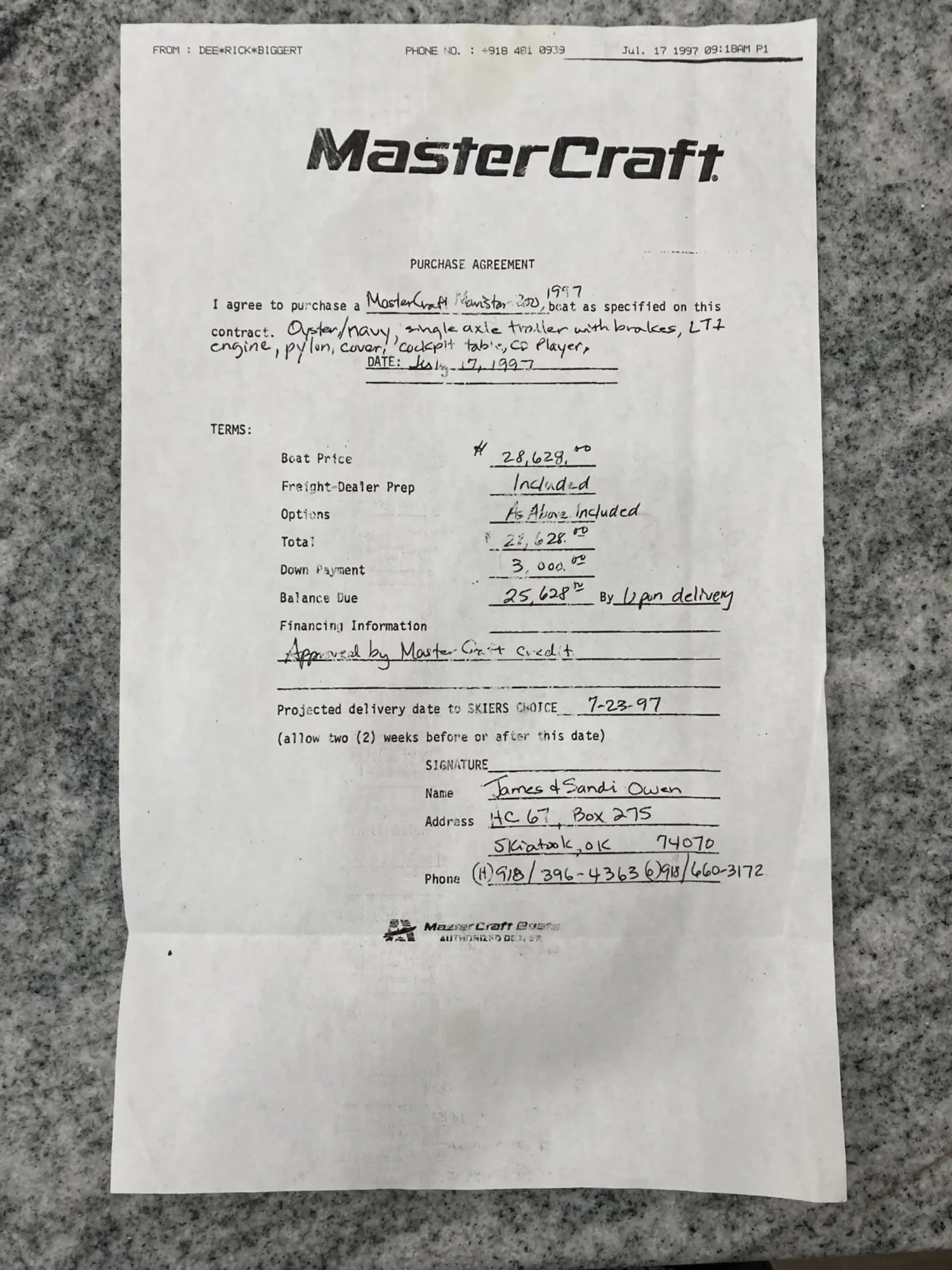 1997 Mastercraft Boats Maristar 200