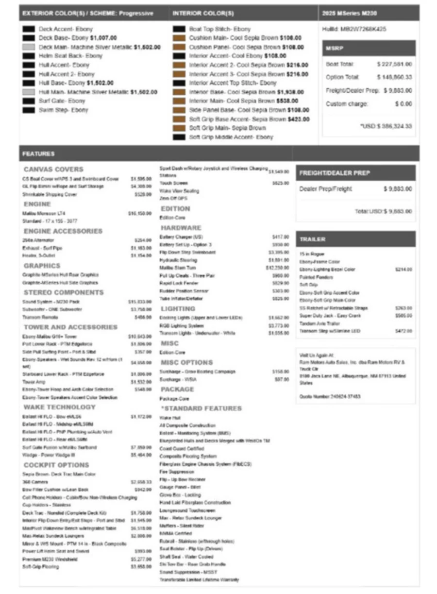 2025 Malibu Boats M230 for sale in albuquerque, New Mexico