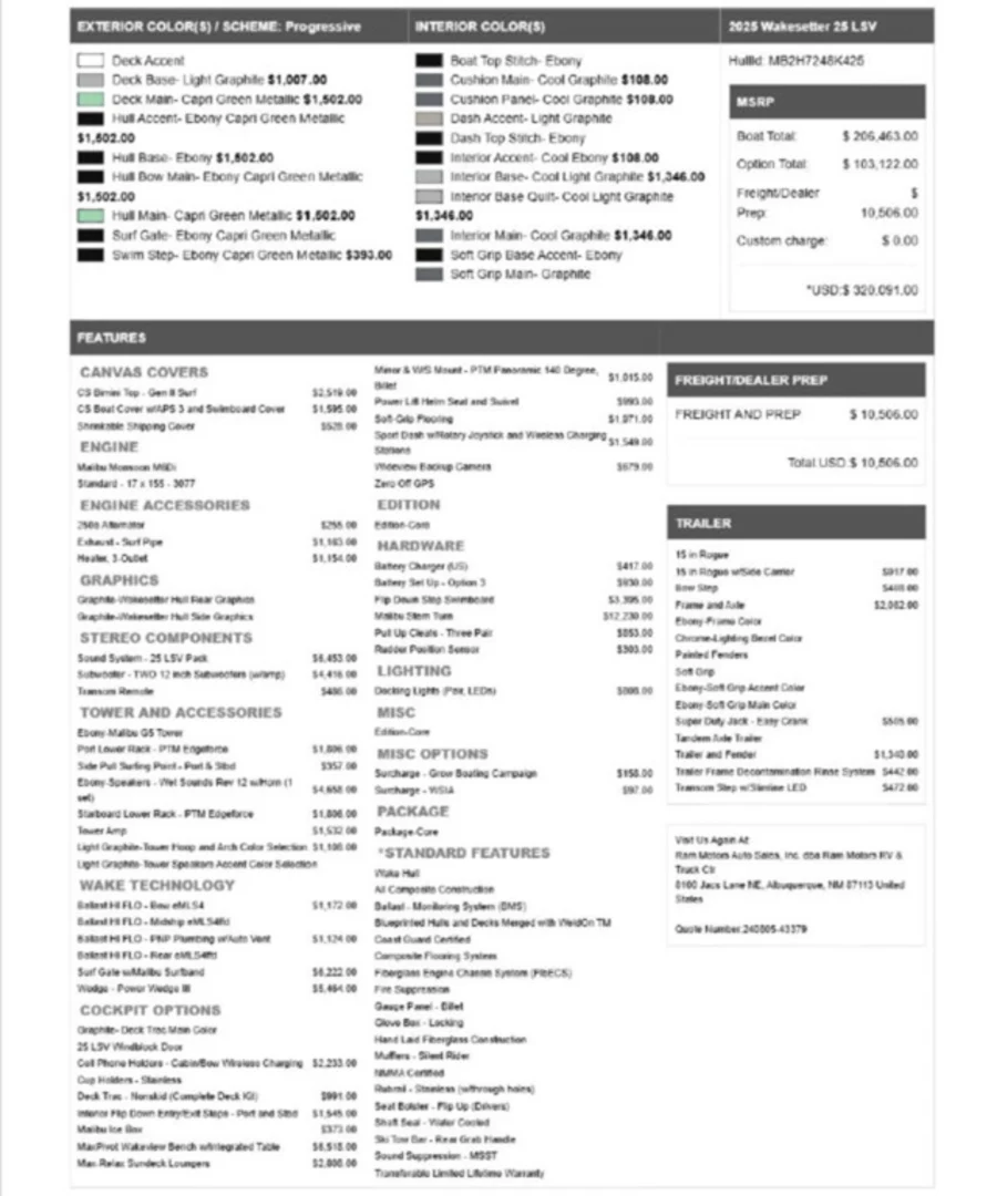 2025 Malibu Boats Wakesetter 25 LSV for sale in albuquerque, New Mexico