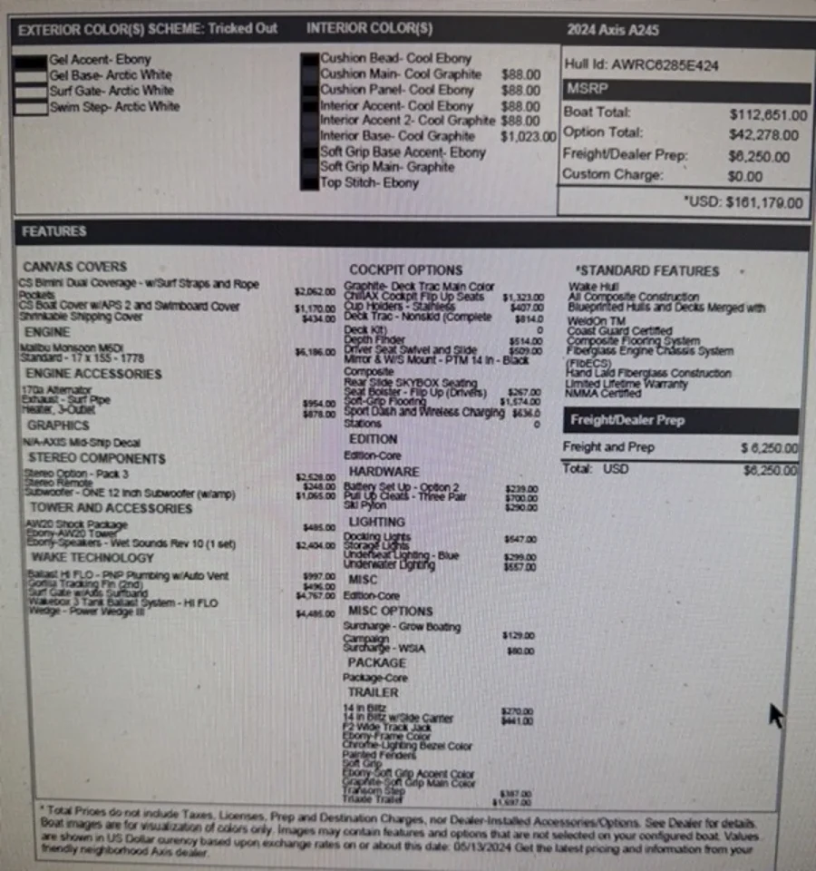 2024 Axis Boats A245 for sale in Bellevue, Washington