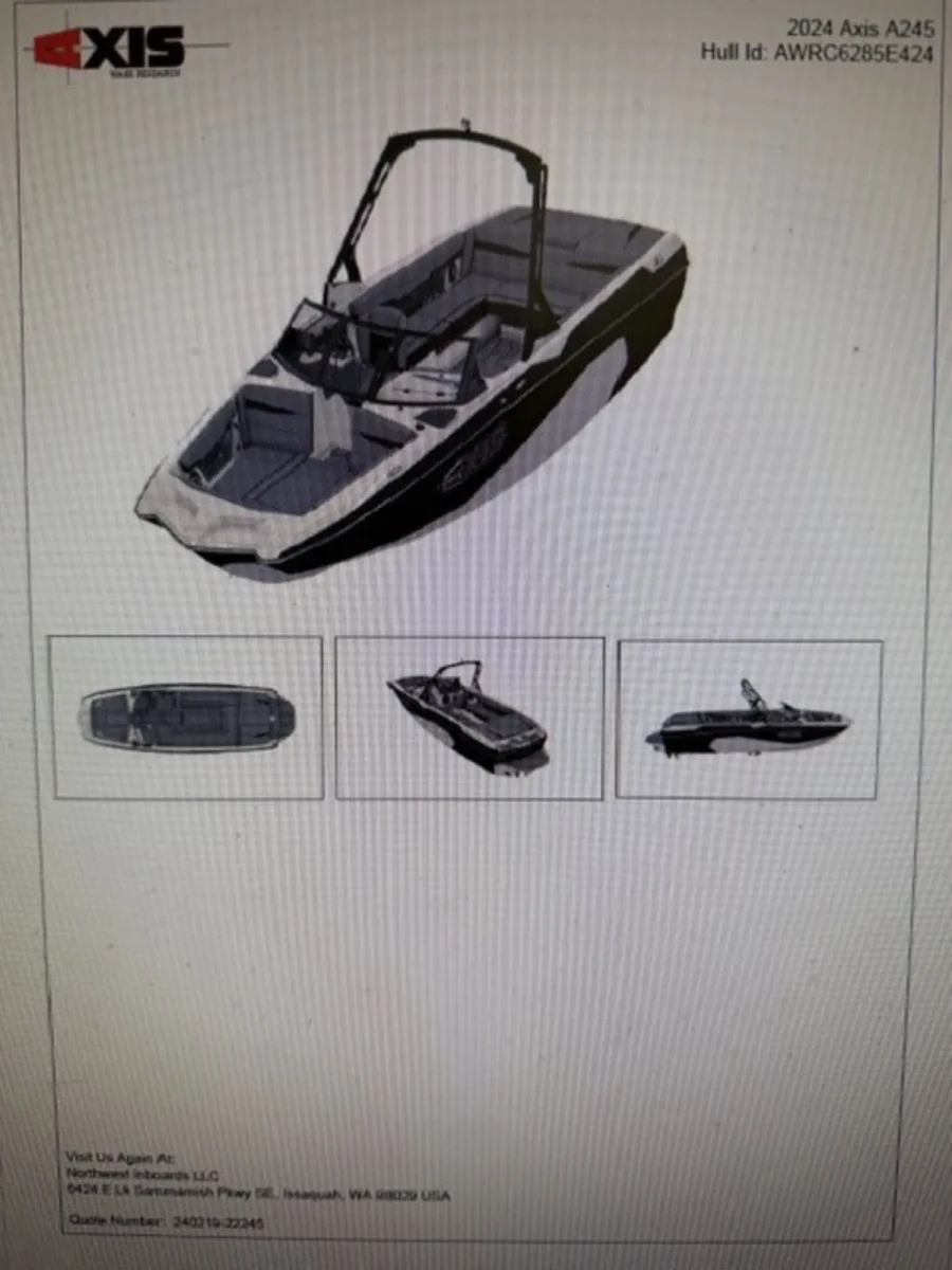 2024 Axis Boats A245 for sale in Bellevue, Washington
