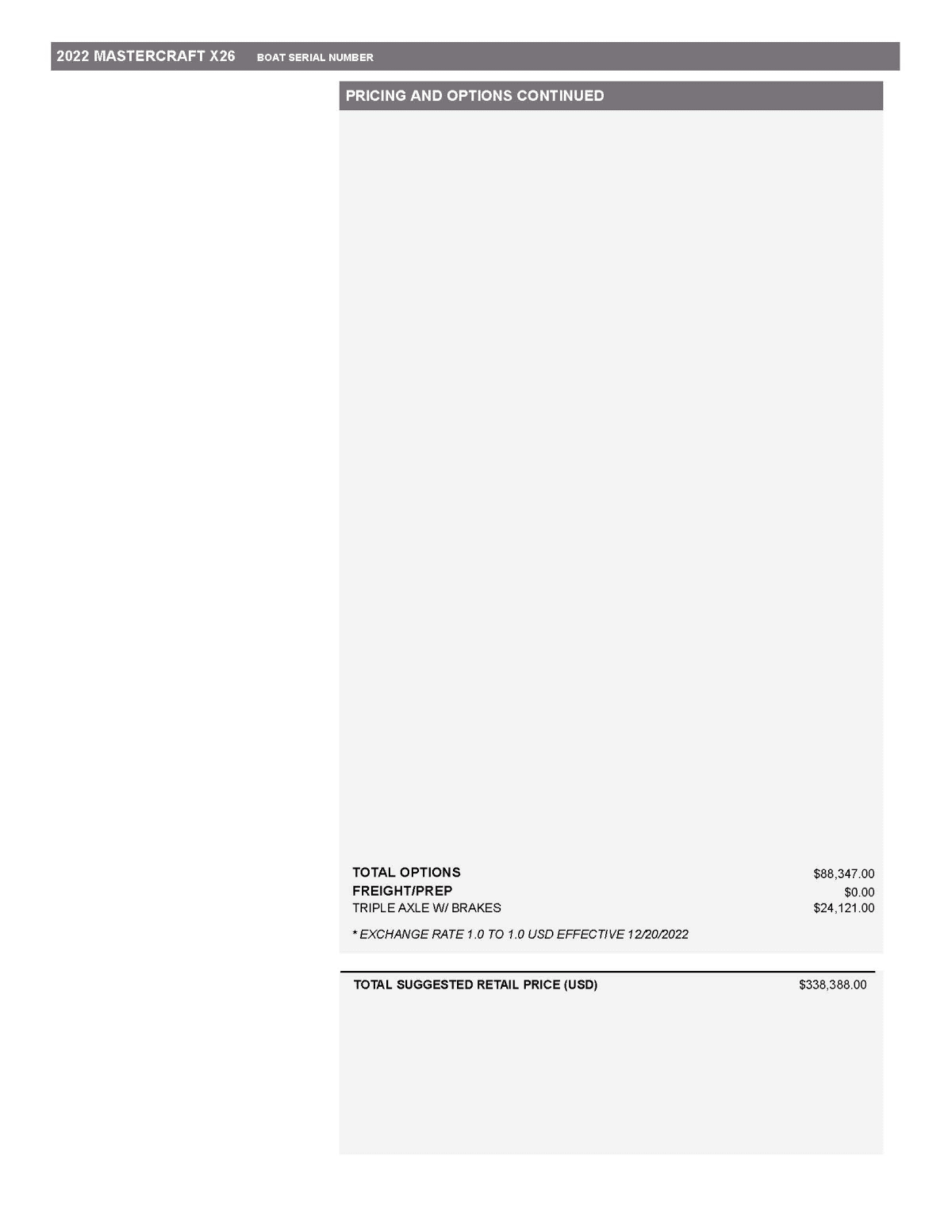 2022 MasterCraft X26,  SurfStar, 100 Hours,  Fresh Water Only