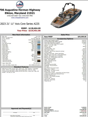 2023 Axis Boats A225 for sale in New Freedom, 