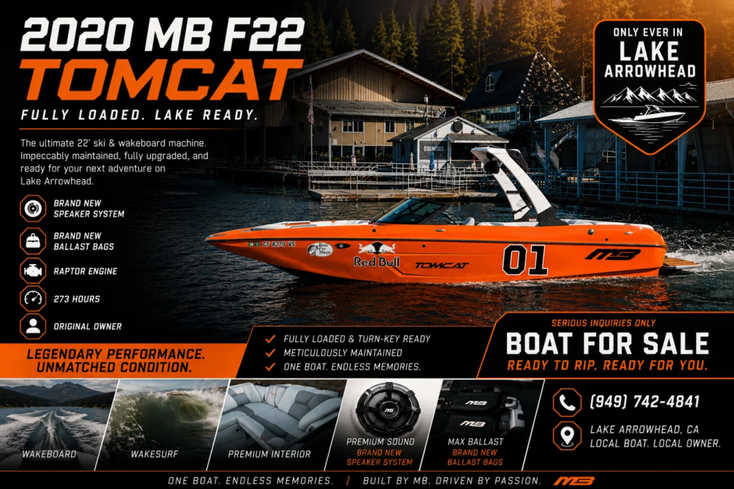2020 Low Hour MB Sports Boa: F22 Tomcat