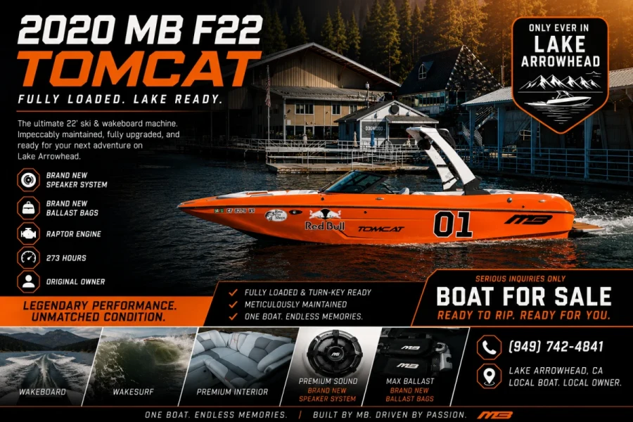 2020 MB Sports Boats F22 Tomcat for sale in Lake Arrowhead, California