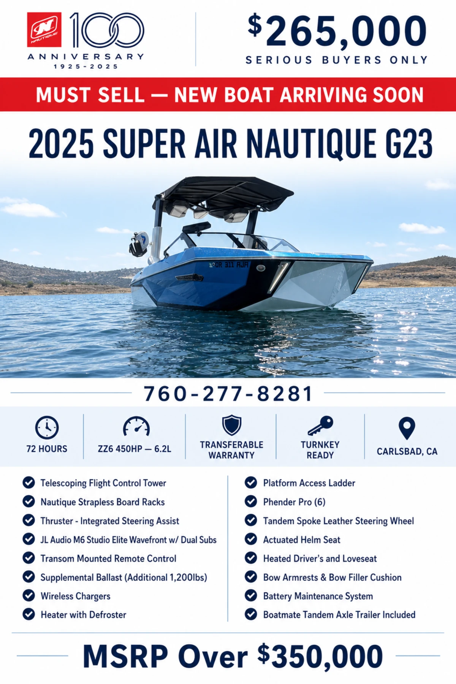 2025 Super Air Nautique G23 Centennial Edition - Flawless
