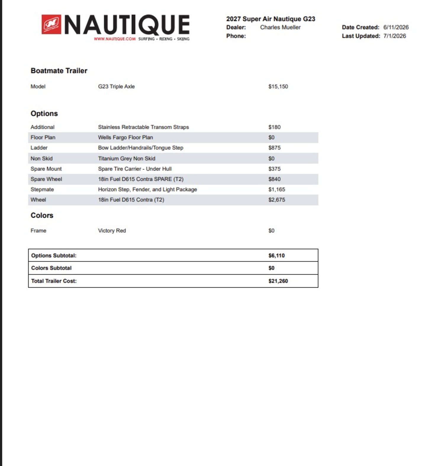2027 Nautique Super Air G23