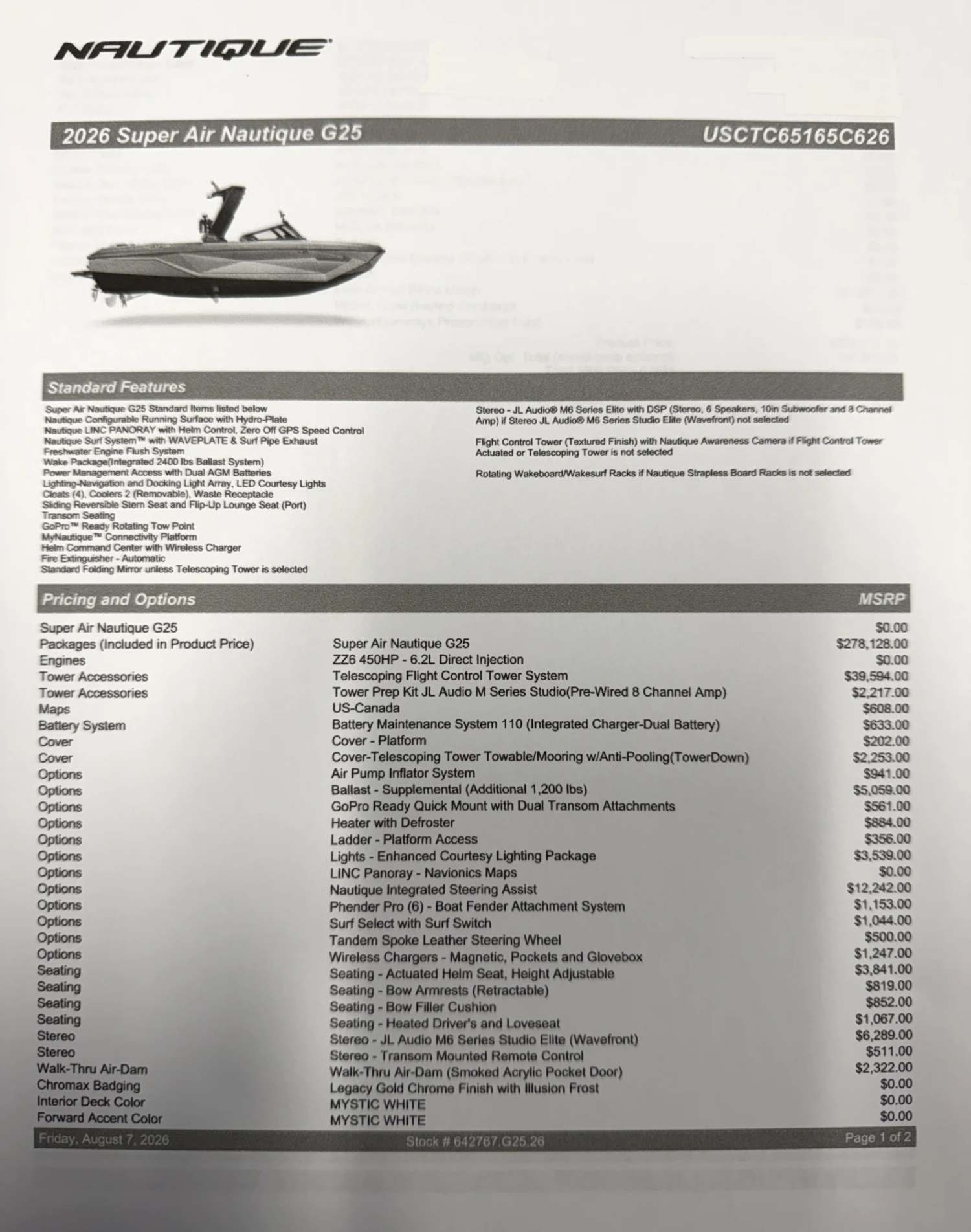 2026 Nautique G25-Loaded: Custom Audio & Lighting