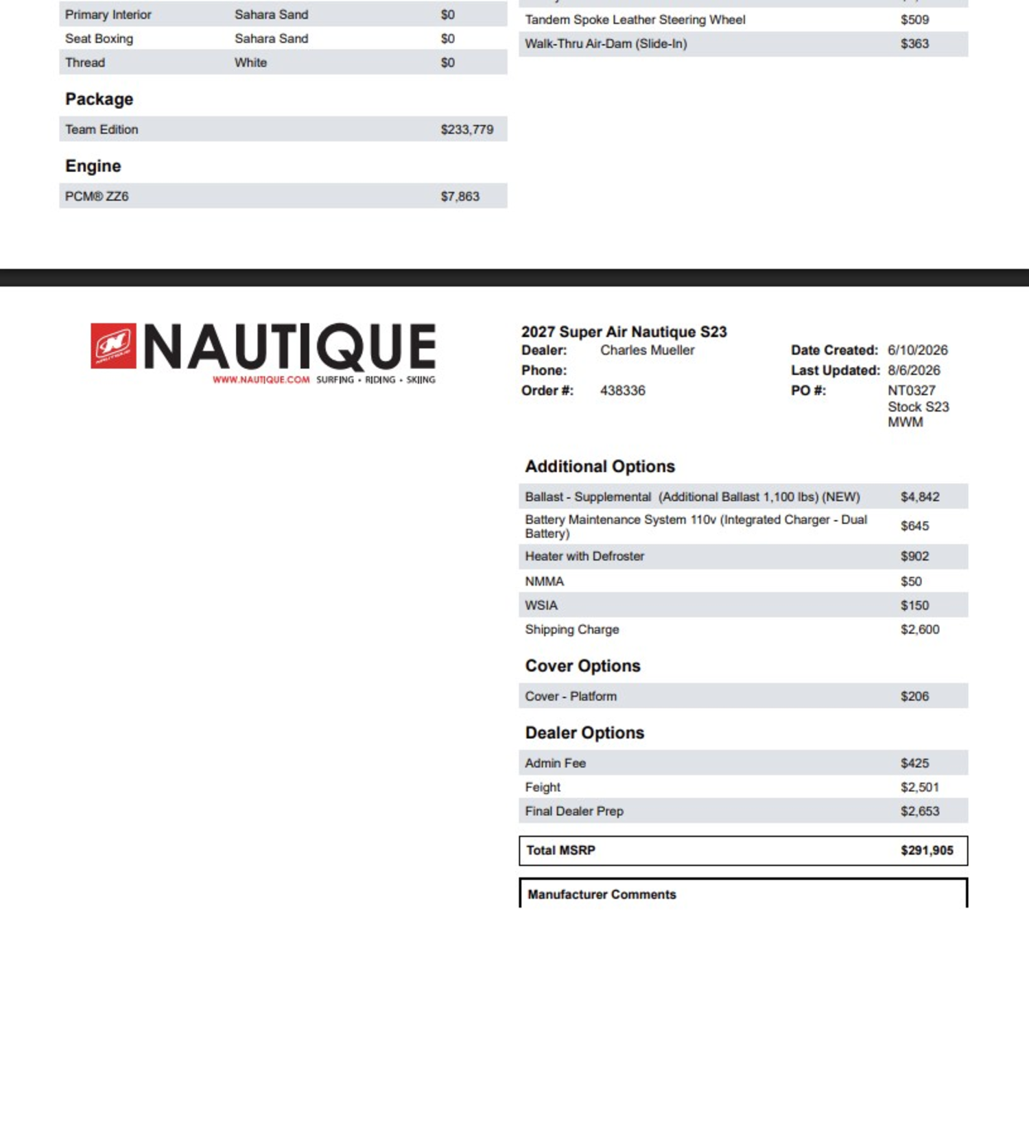 2027 Nautique Super Air S23