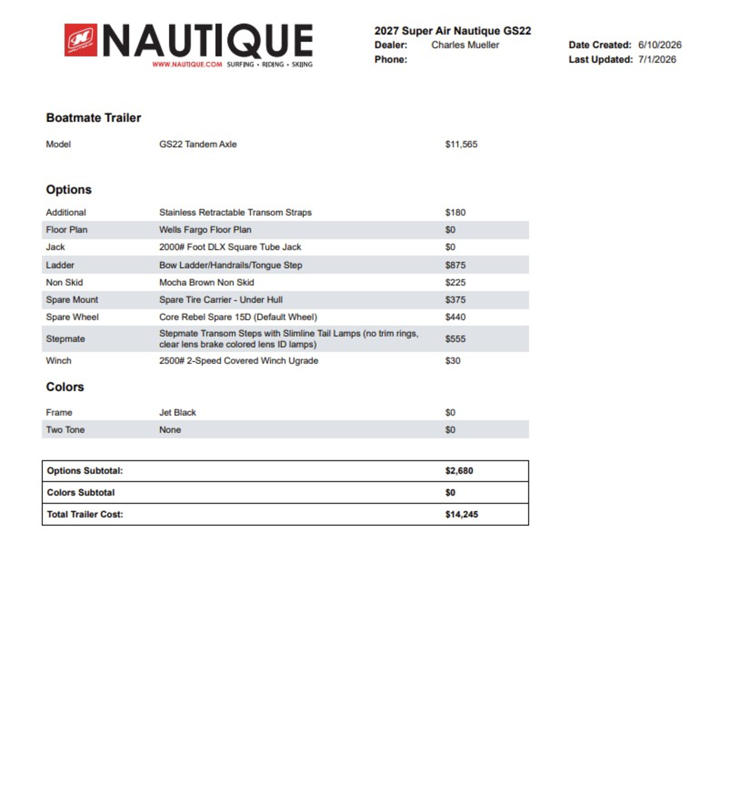 2027 Nautique Super Air GS22