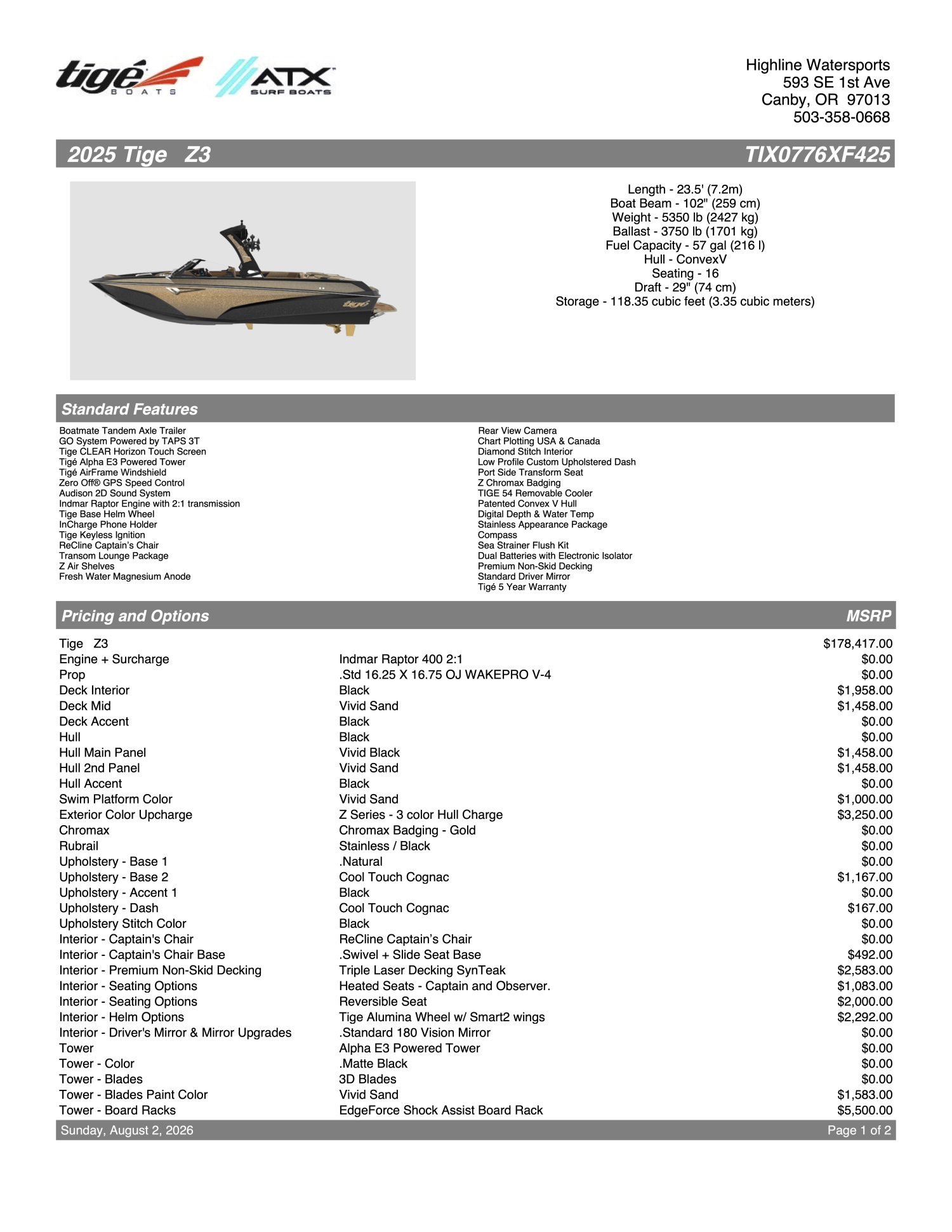 2025 Tige Boats Z3