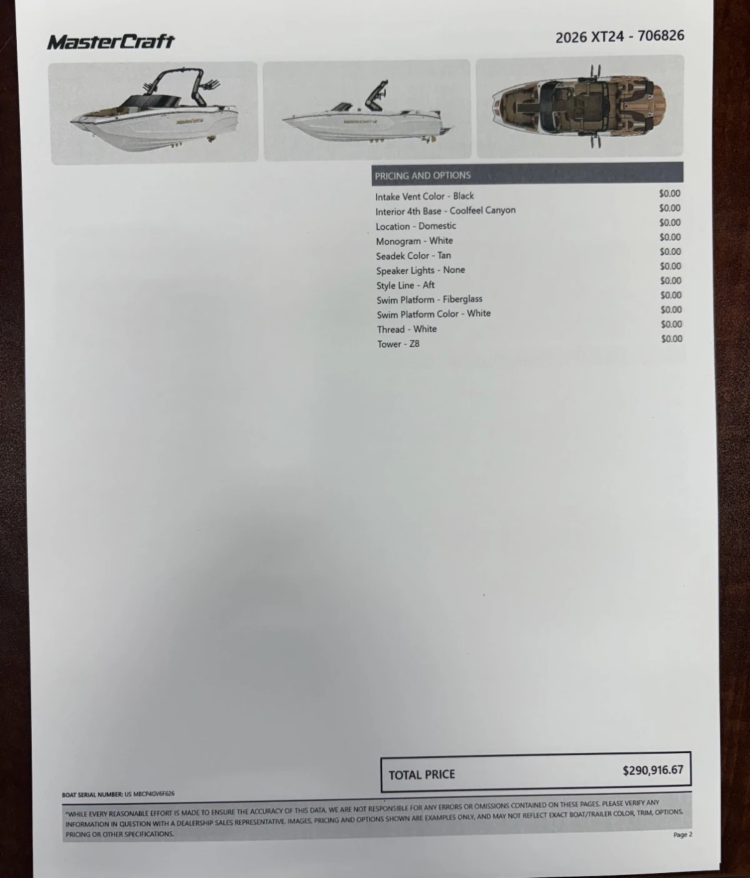 2026 Mastercraft XT24