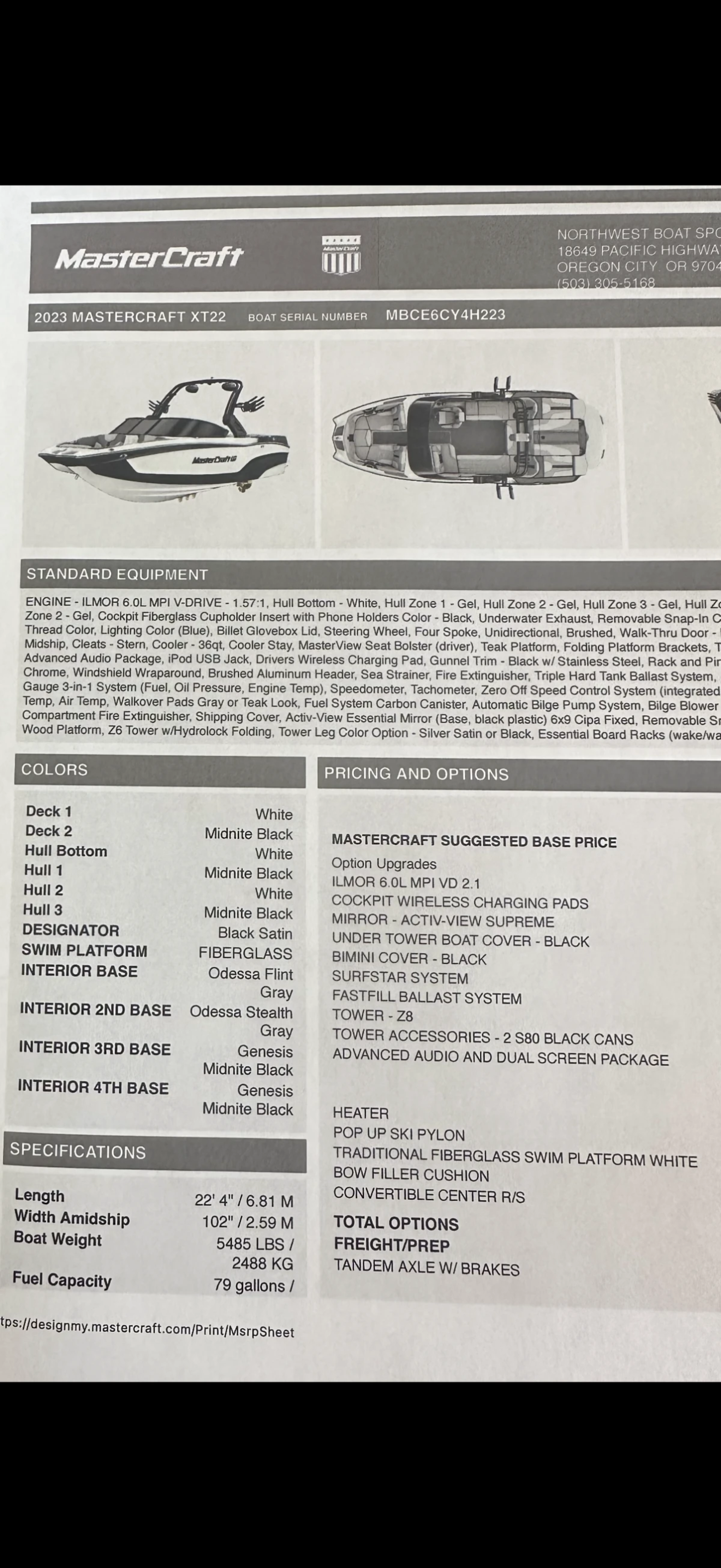 2023 MasterCraft XT22 