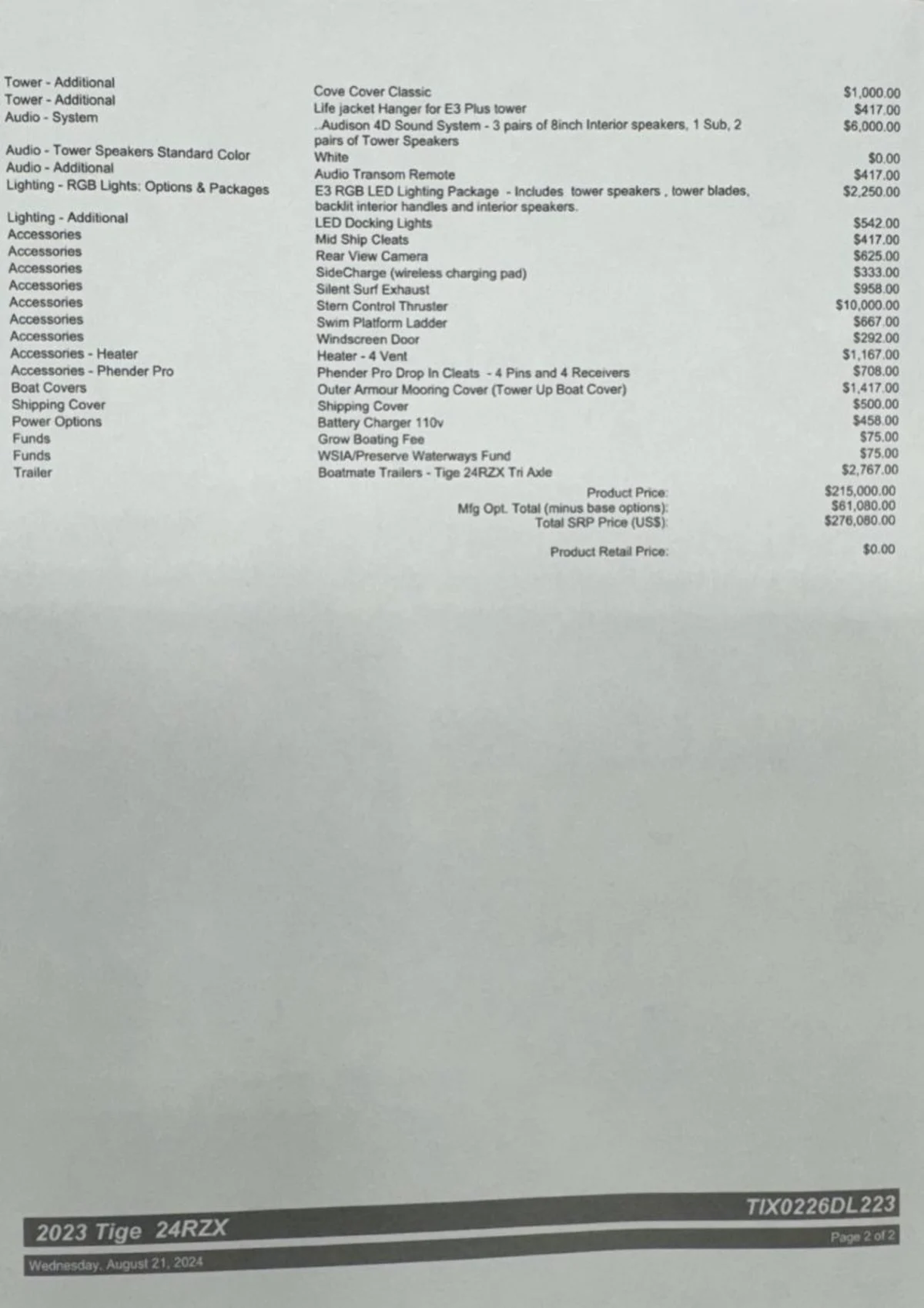 2023 Tige Boats 24RZX