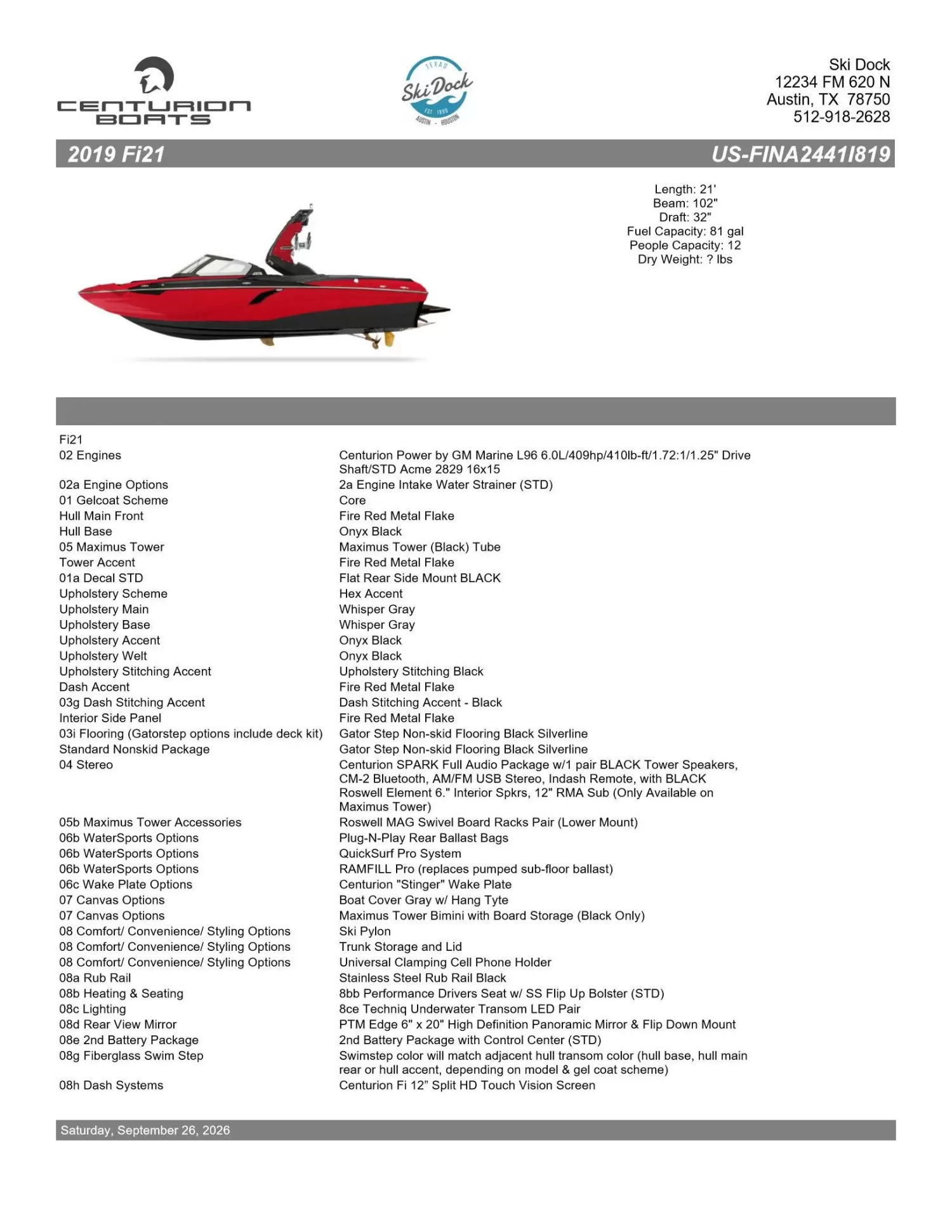 2019 Centurion Fi21
